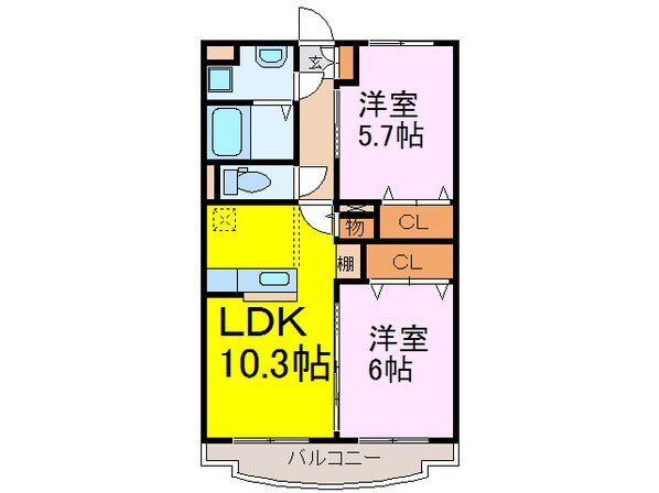 グラン・ジュテＰａｒｔⅠの物件間取画像